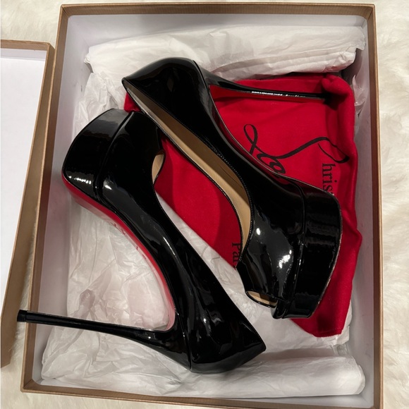 Christian Louboutin Fetish Peep Toe Pumps 130mm - Picture 8 of 10